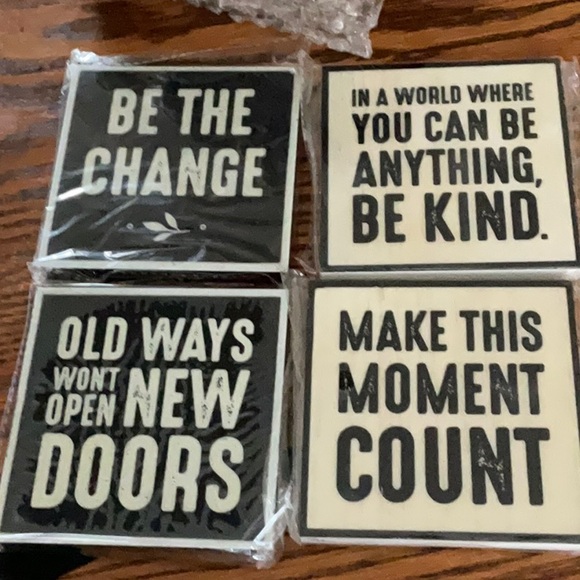 Adams & Co Other - NWT Inspirational Quote Coasters Set of 4
